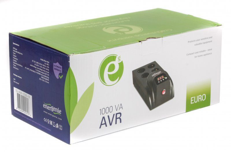 Автоматичний регулятор напруги EnerGenie EG-AVR-E1000-01 ART-4089 фото