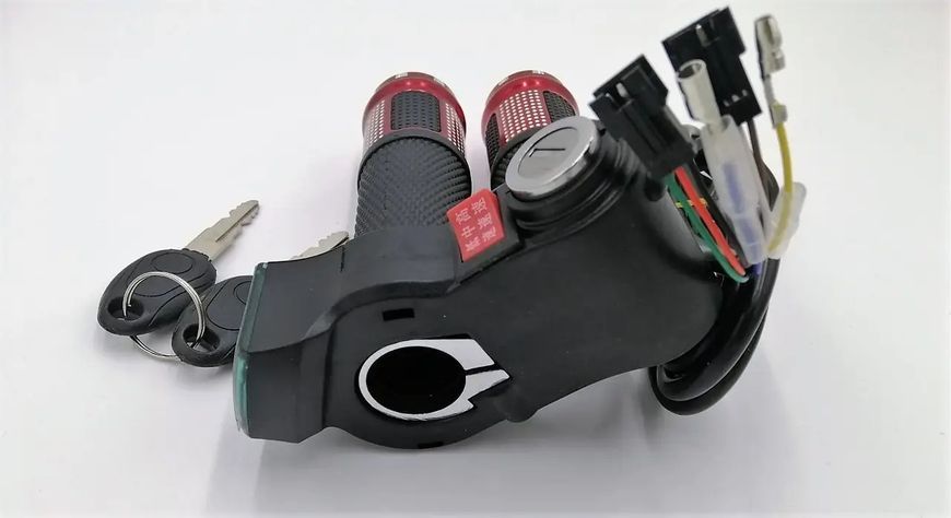 Скутерная ручка газа Instrade с замком зажигания и вольтметром GASH-00007997 фото
