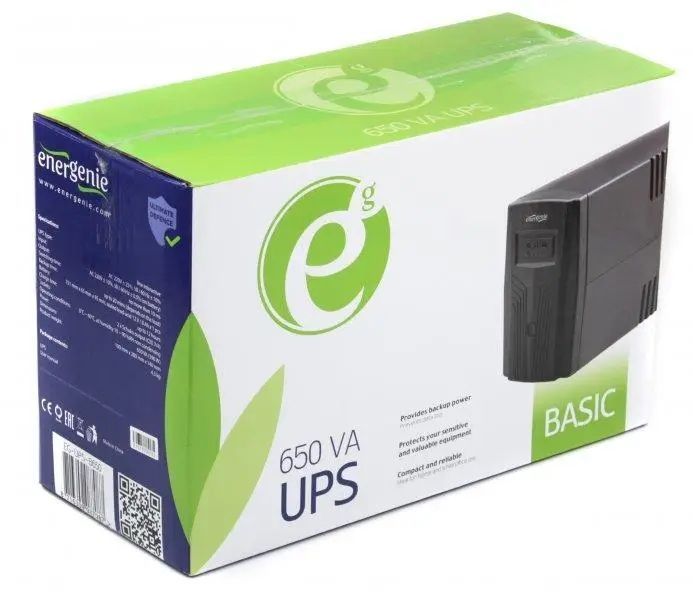Джерело безперебійного живлення EnerGenie EG-UPS-B650 650 VA Basic Series ART-3684 фото